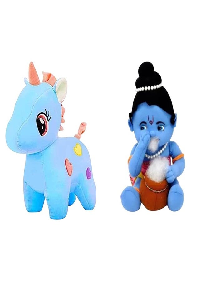 KPN Toy Figure Combo Pack of Unicon & Krishna Mini Character Figurines Set with Bright Colours & Smooth Finish | Playtime Display Set for Home, Desk Decor & Gifting - Image 1